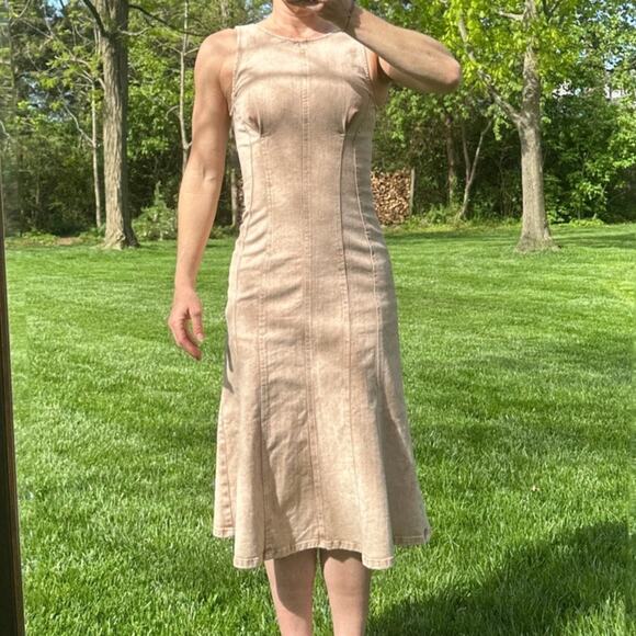 Rachel Comey Fervie Dress Brown Acid Wash Pomona Denim $595 NOWT Size 4 - Picture 4 of 16